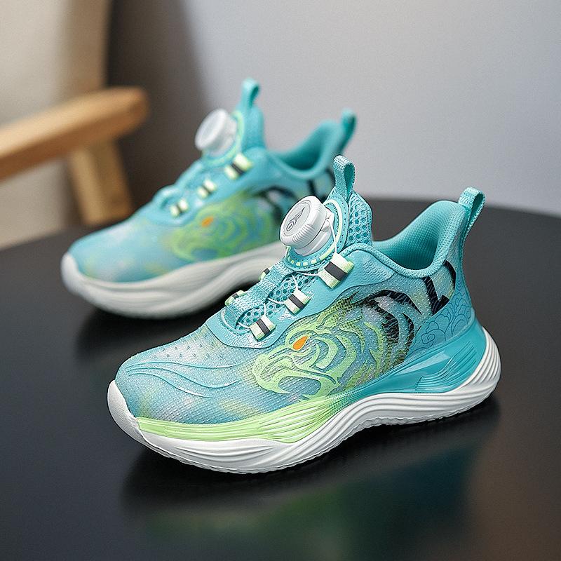 Classmate 2025 Mesh Spring Boys Button Shoes Double Mesh Sneakers Girls Casual Shoes