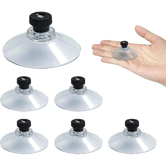 12pcs M4 Suction Cup 40 mm Glass Suction Pads Clear PVC Sucker Pads Suction Holder Without Hooks for Bathroom Wall Door Glass Window Car Shade