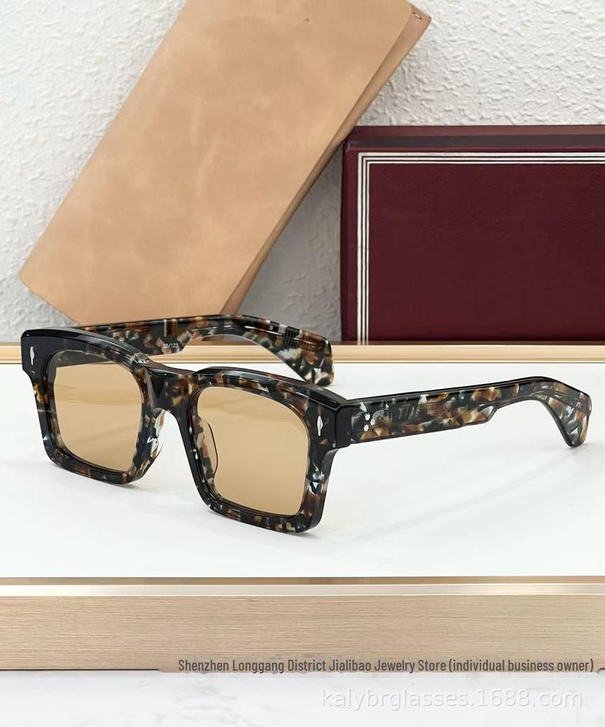 JACQ JMM KAINE Retro Square Frame Unisex Sunglasses