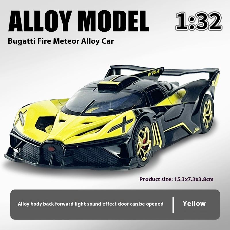 1:32 Scale Bugatti Alloy Die-Cast Car Model Simulation Sound And Light Racing Sports Car Children'S Toy Collection Ornament Gift
