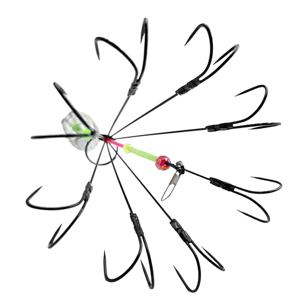 Squid Jigs Sea Fishing Octopus Hook Squid Umbrella Hook Fishing Bait Trap Feeder Cage Sharp Fishing Hook Catcher Tool