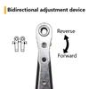 Double head 36 tooth black mini ratchet screwdriver forward reverse wrench cross shaped flat screw bits repair kit