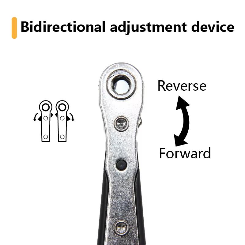 Double head 36 tooth black mini ratchet screwdriver forward reverse wrench cross shaped flat screw bits repair kit