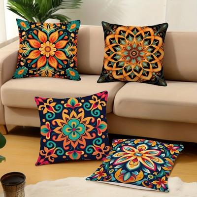 Mandala Bohemian Decorative Pillowcase, Ultra-soft Polyester Material Living Room Sofa Back Car Pillowcase Home Decoration