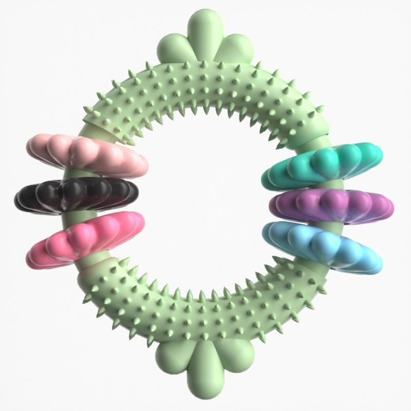 Pet Toy Dog Toy TPR Carrot-shaped Succulent Gnawing Teething Ring Set