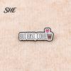 Coffee Slogan Brooch Pin, Design Brooch, Thickened Zinc Alloy Badge, Quote Pin Enamel Paint Stable Buckle Pins for Clothes Hats Backpacks Durable