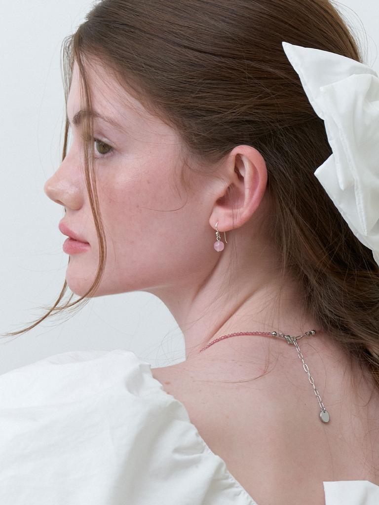 Love Me Monster [Silver] Petit Gem Drop Earrings (L242Mer020)