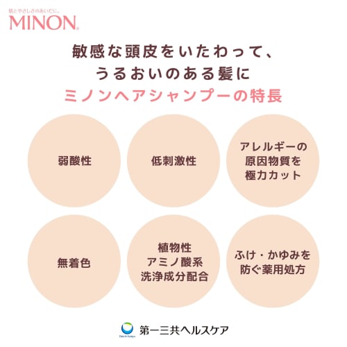 Minon Medicated Hair Shampoo Refill 380mL Hair Shampoo for Sensitive Skin Itching Dandruff Moisturizing Dry Prevention Weakly Acidic Hypoallergenic