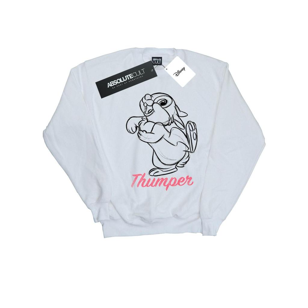 Disney Womens/Ladies Bambi Thumper Line Drawing Sweatshirt