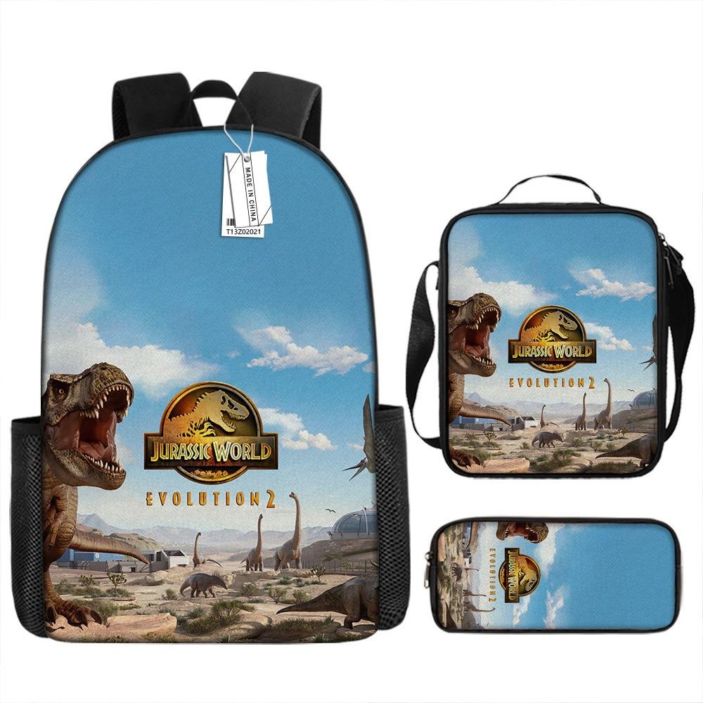 Jurassic Park Trendy Backpack European and American Retro Schoolbag Fourth Grade Bag Dinosaur Backpack