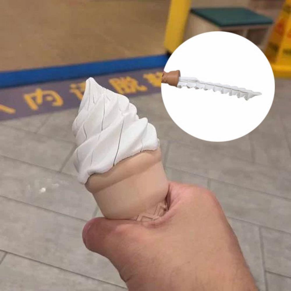Creative Ice Cream Retractable Toy Realistic Simulation Novelty Gag Gift Funny Trick