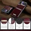 Anti -Shock Mobile Phone Protective Leather Case For Samsung Galaxy Z Flip4 Flip 3 Flip3 Zflip4 Flip 4 5g Matte Feeling Cases