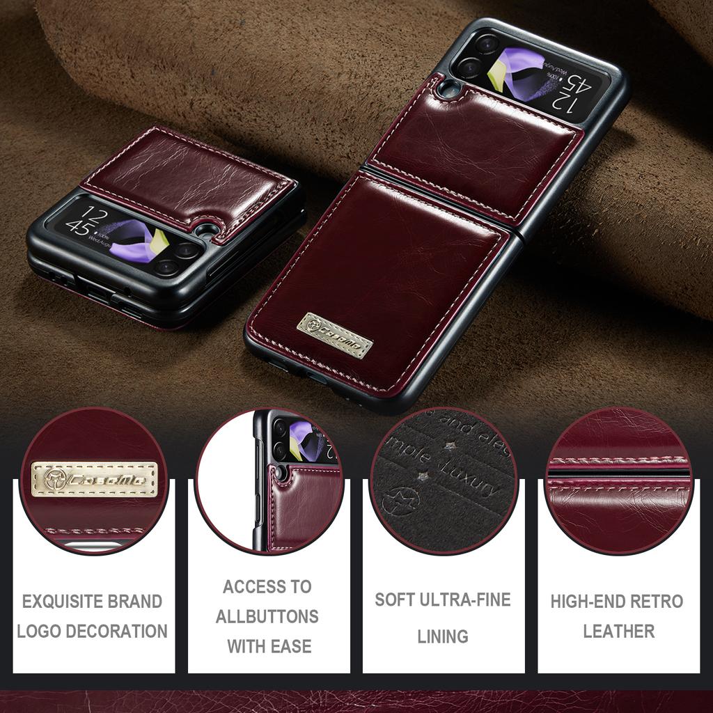 Anti -Shock Mobile Phone Protective Leather Case For Samsung Galaxy Z Flip4 Flip 3 Flip3 Zflip4 Flip 4 5g Matte Feeling Cases