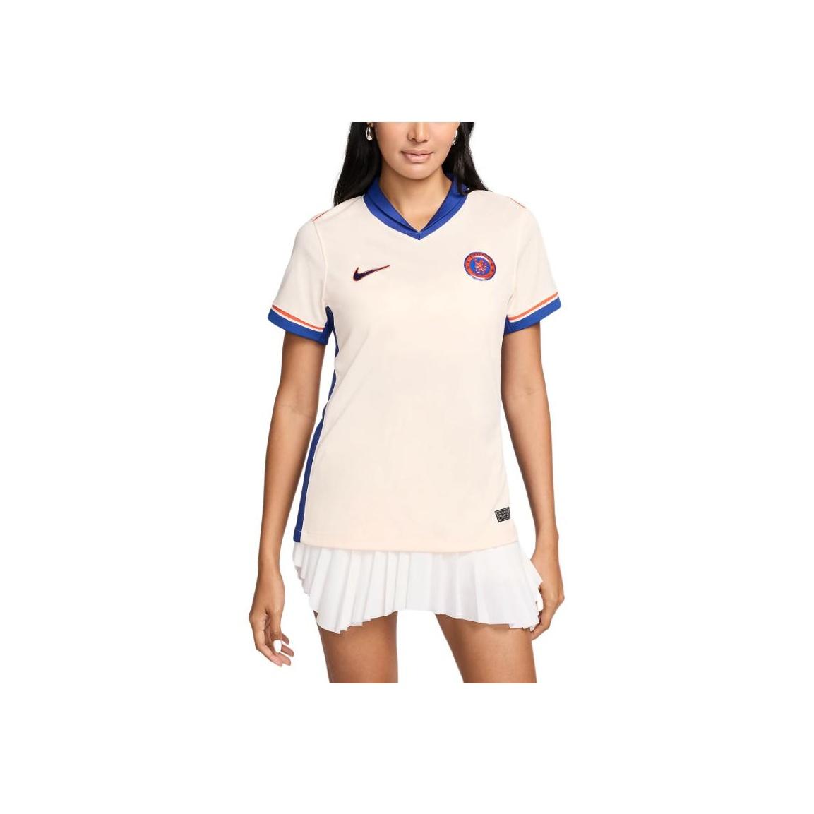 

Nike Chelsea FC SS24 Football Replica Shirt V-Neck Away Short Sleeve Women tops Orange Blue FN8977-839 M