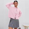 European and American 2026 Autumn/Winter European and American Autumn Casual Loose Cardigan Tie Solid Color Knit Sweater for Women