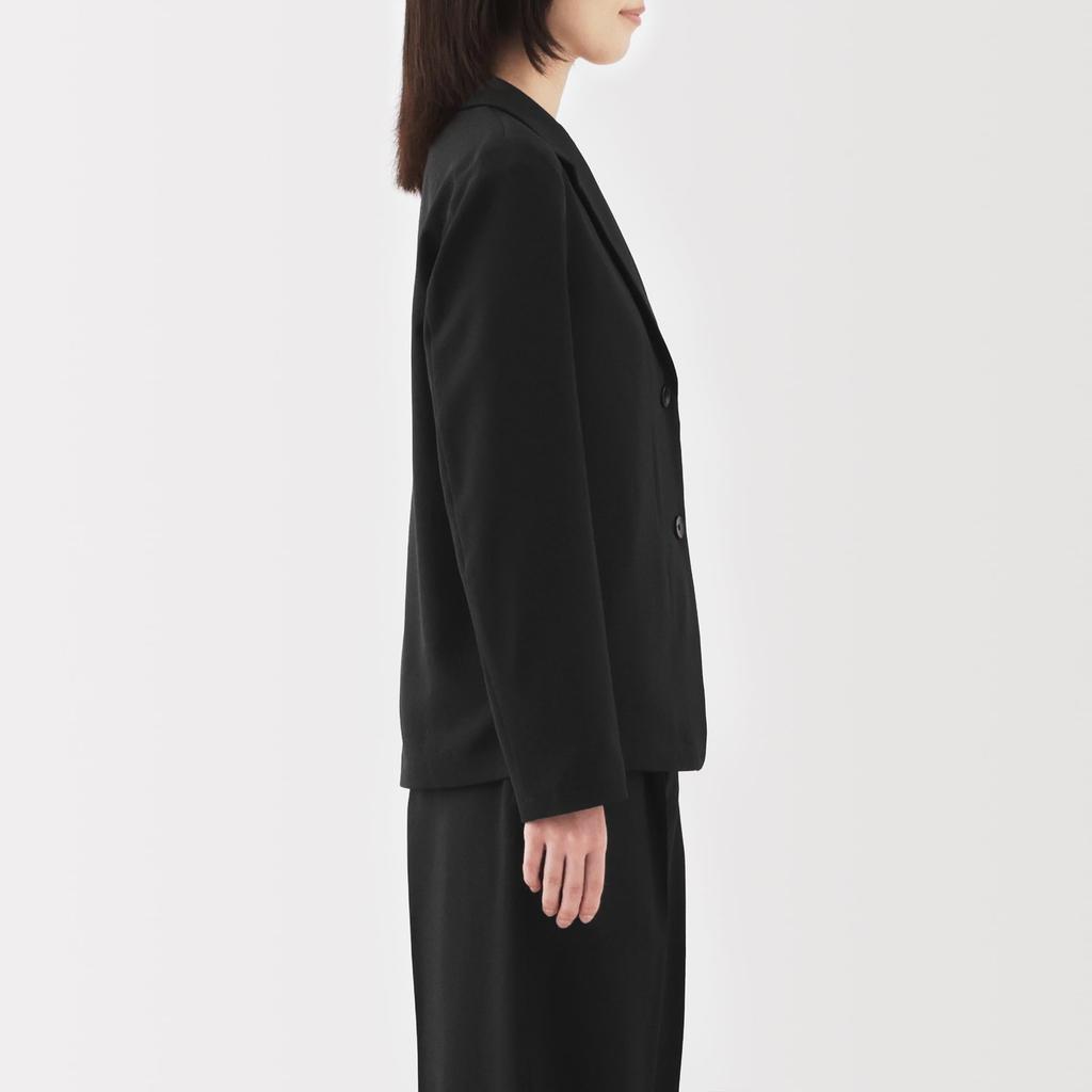 MUJI Tailored Size BD0ZYA5S Women's Water-Repellent Jacket, Black, Small,