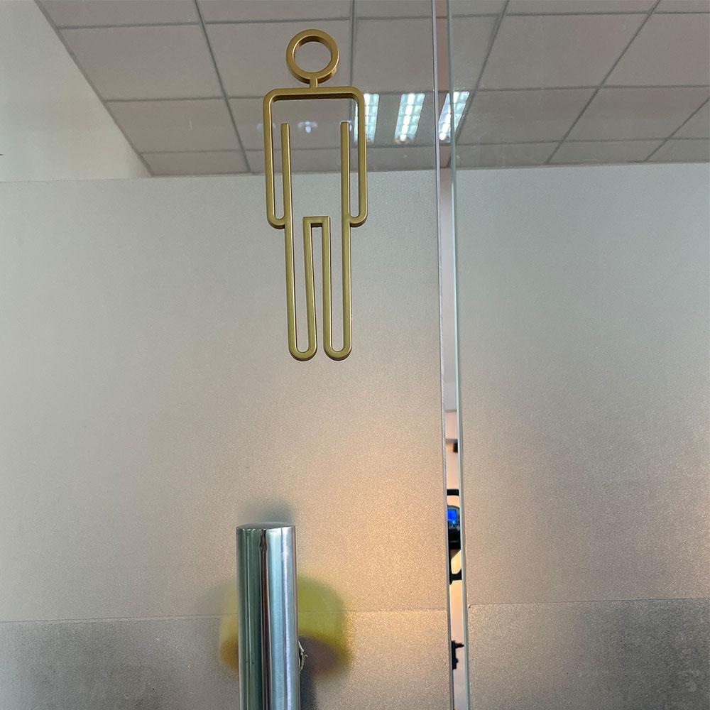 3D Creative Acrylic Toilet Door Sign Bathroom Signage Toilet Symbol Restroom Sign WC Plaque