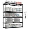 VEVOR Storage Shelving Unit, 5-Tier Adjustable, 2000 Lbs Capacity, Heavy Duty Garage Shelves Metal Organizer Wire Rack, Black