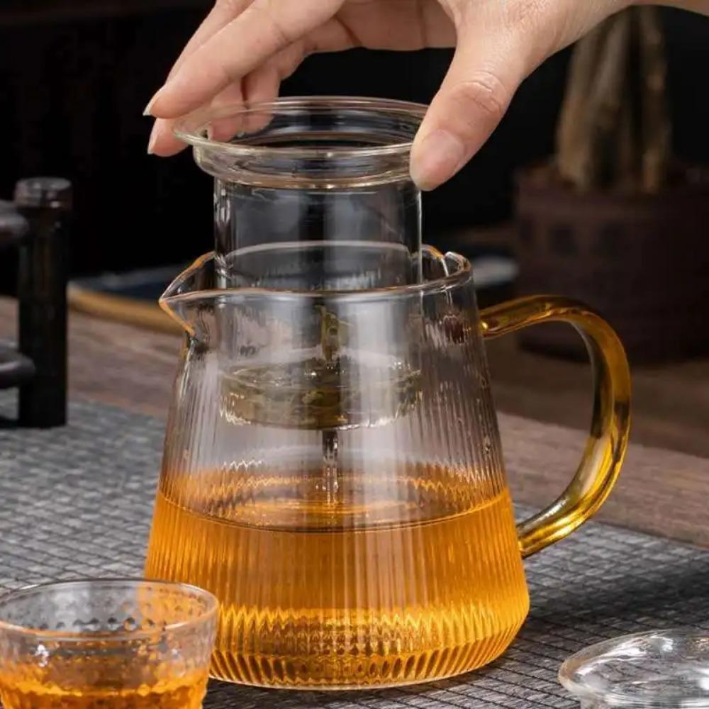 Vertical Glass Flower Teapot Can Be Heated By Electric Pottery Stove and Boiled Teapot Household Transparent Glass Teapot Kettle