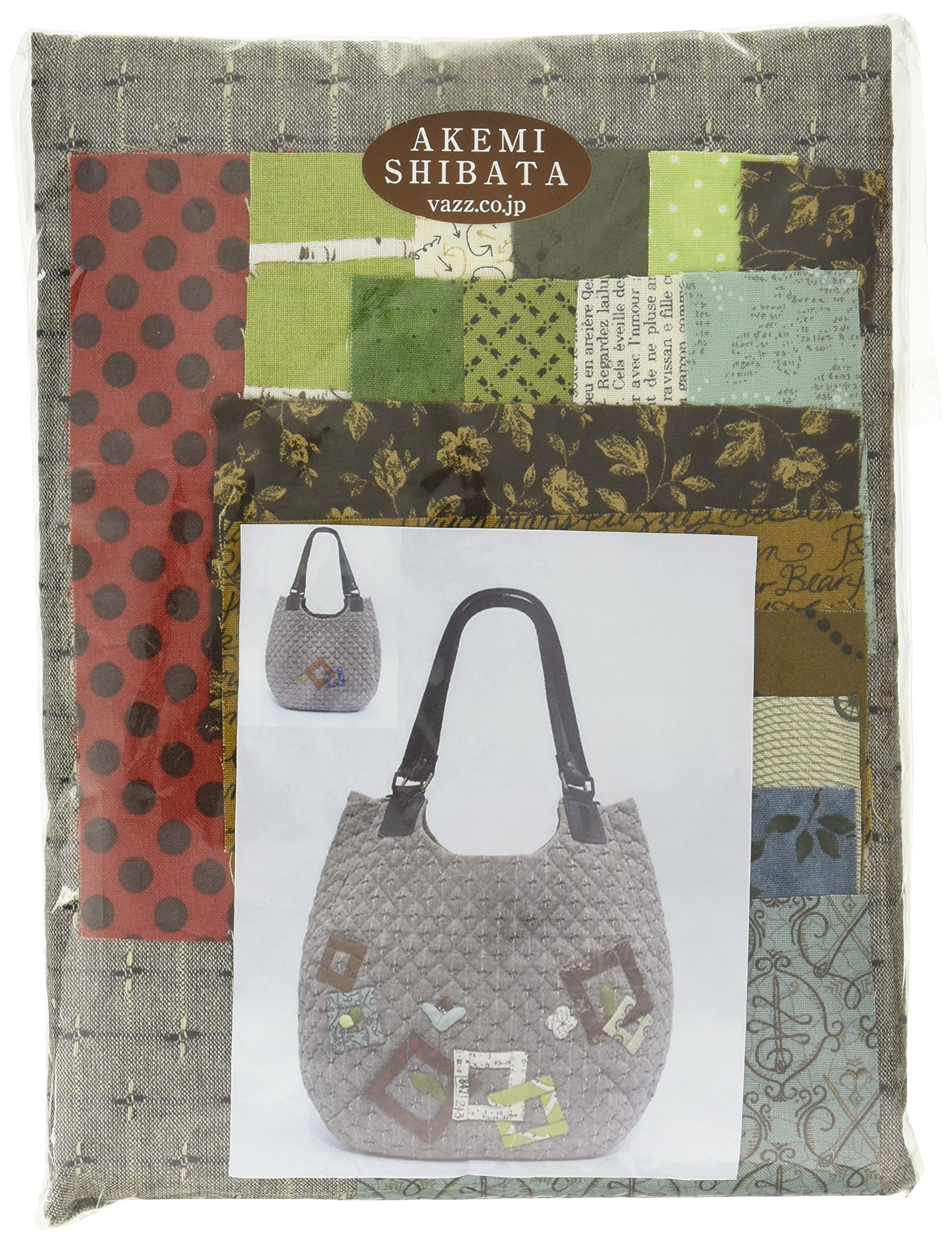 AKEMI SHIBATA Patchwork Modern and Pretty Bag Finished 29cm x 29cm x 10cm Akemi Shibata s Kit Size 5819₽