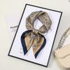 71 Flower polka dot simulation silk scarf neck small square scarf Korean atmosphere sunscreen scarf advanced sense