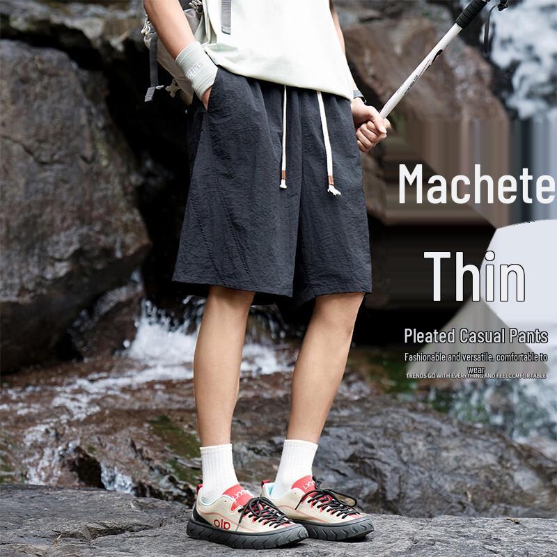 MEDE Pleated Ice Silk Breathable Men s Shorts 3XL
