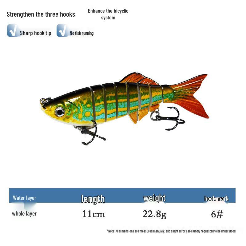 

Cross-Border Bionic Multi-Section Fishing Lures Set for All Water Layers