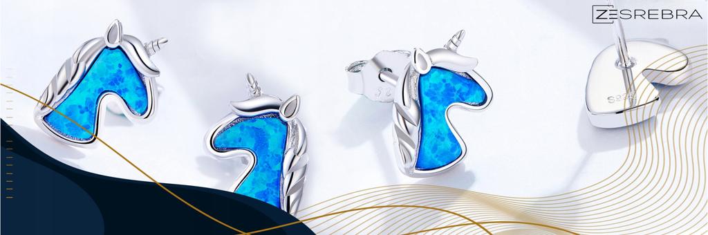 Unicorn Stud Earrings S925 Shiny Unicorn