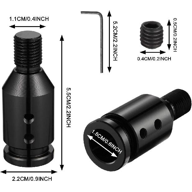 TOMALL Universal Aluminum Shift Knob Adapter M12X1.25 for Non Threaded Shifter Car Adapter Accessories Compatible with BMW Mini etc. (Black)