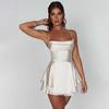 Summer Sexy Slip Dress With Spliced Polyester And Spandex For Night Out