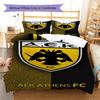 AEK FC Pattern Bedding Set Quilt Cover Pillowcase Home Decor Gift (1 * Duvet Cover + 2 * Pillowcase, Without Core)