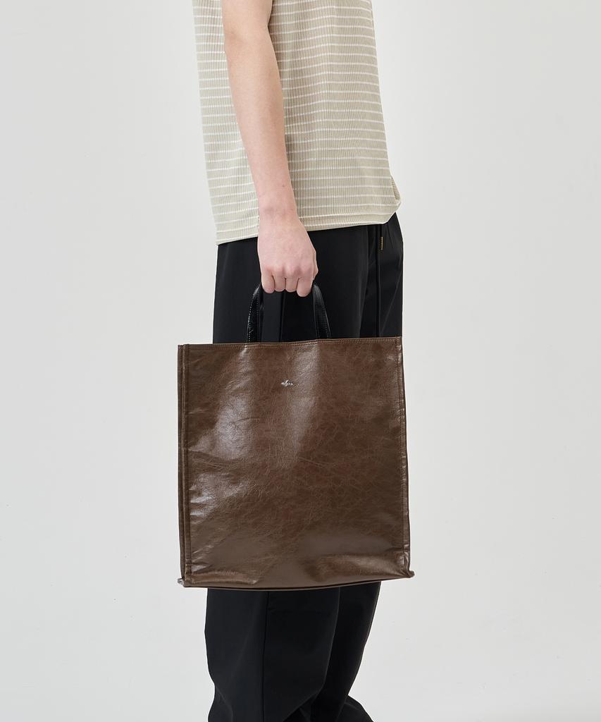 The-Abon Crack Square Tote Bag Black