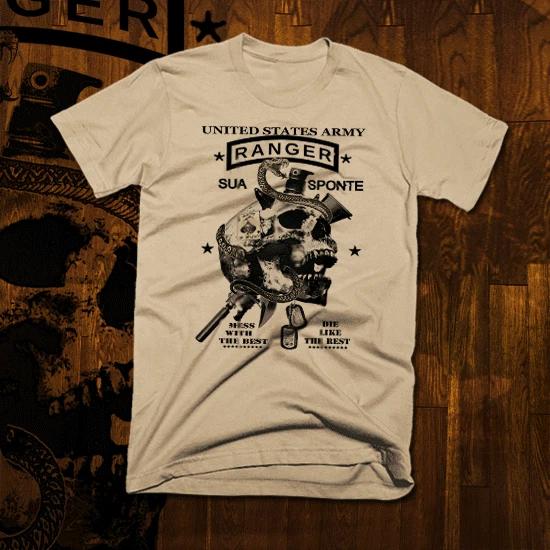 Army Special Forces Ranger T-Shirt Military Sniper Combat Vet Army Sua Sponte 2XL