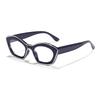 Europe and America Retro Cat Eye Anti-Blue Light Glasses Men Women Fashion Collide Color High Definition Eyeglasses