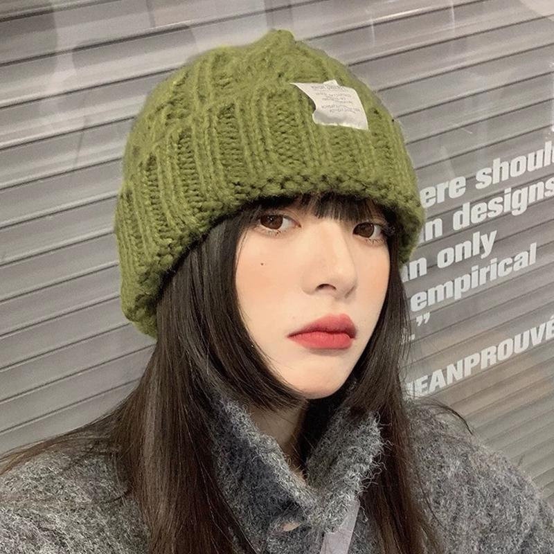 New Women'S Winter Hat 2024 Beanie Hats For Women Knit Cap Fashion Warm Wool Couple Cap Bonnet Woman Winter Twist Female Bonnet