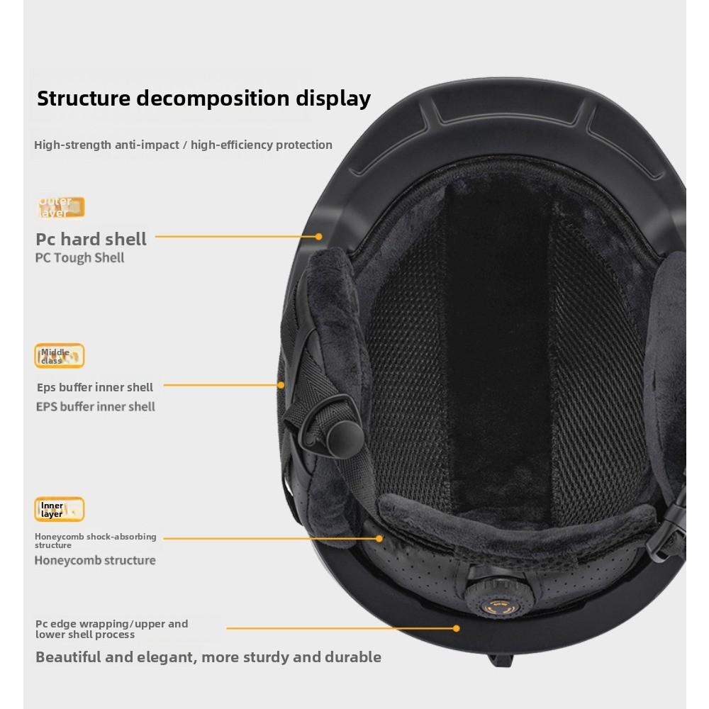 Snow Goggles Integrated Gradual Change Color Ski Helmet Winter Outdoor Skiing Equipment Adult Snow Helmet