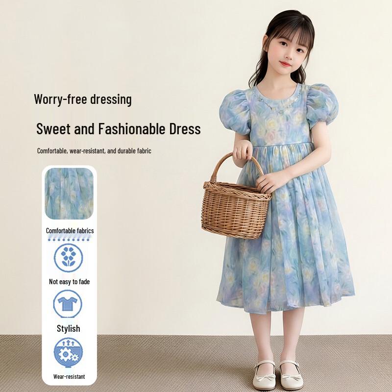Frog Prince Girls  Monet Floral Princess Long Dress 170