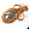 65.4 ct Natural Jasper Oval Shape Copper Wrapped Pendant Gift for Her Gemstone Jewelry Gift