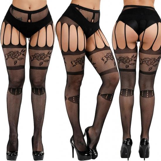 Womens High Waist Tights Fishnet Stockings Suspenders Pantyhose Mesh Thigh High Pantyhose Stockings Stockings Leggings
