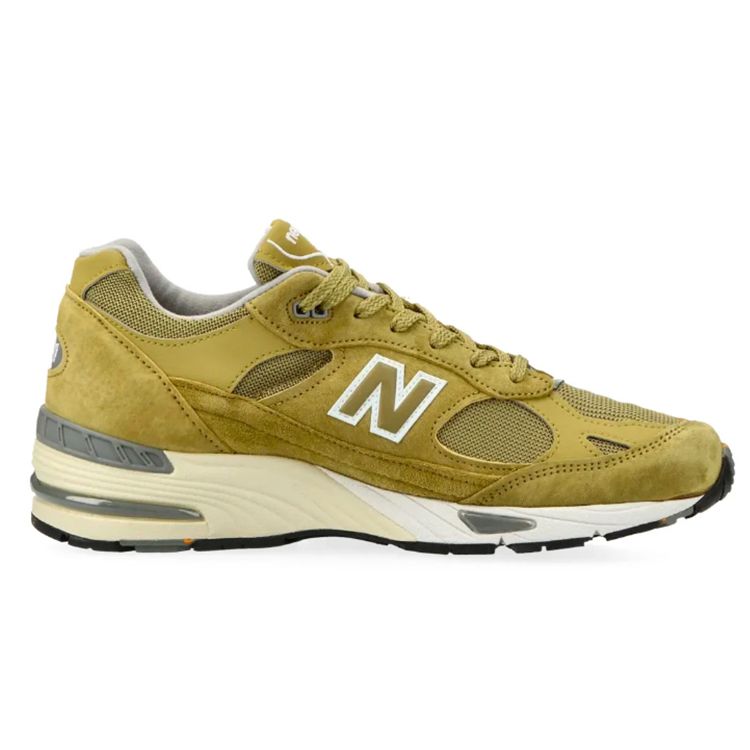 New Balance 991 Made in England Green Moss Herren Sneakers Cloud-Cream White M991GGW