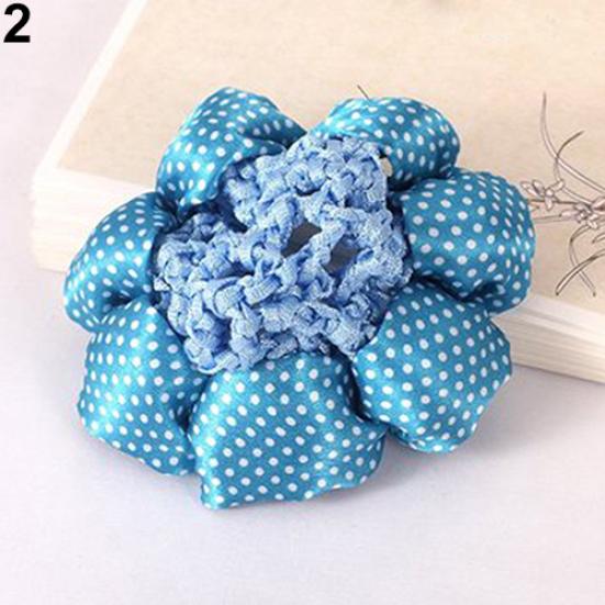 Girl Women Dot Shiny Bun Cover Snood Hair Net Nets Ballet Crochet Hair Band