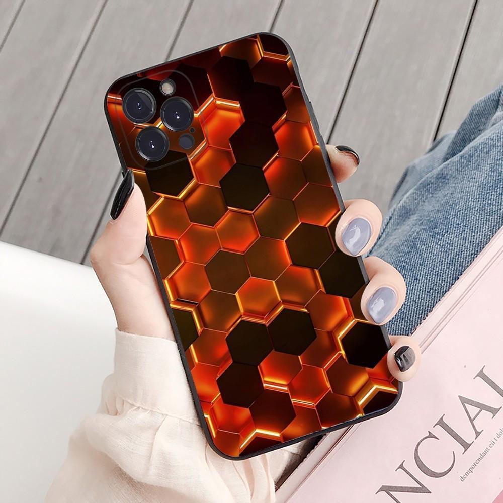 

Чехол для мобильного телефона iPhone16Plus, роскошная геометрия, классный чехол для мобильного телефона, окрашенный анти-падения для анти-падения руки iPhone 16 Plus