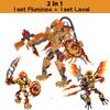 NEU 2in1 CHIMA Bausteine Chi Krokodil Phönix Stamm MOC Set Krieger Anime Actionfiguren Soldat Roboter Spielzeug Für Jungen Geschenk