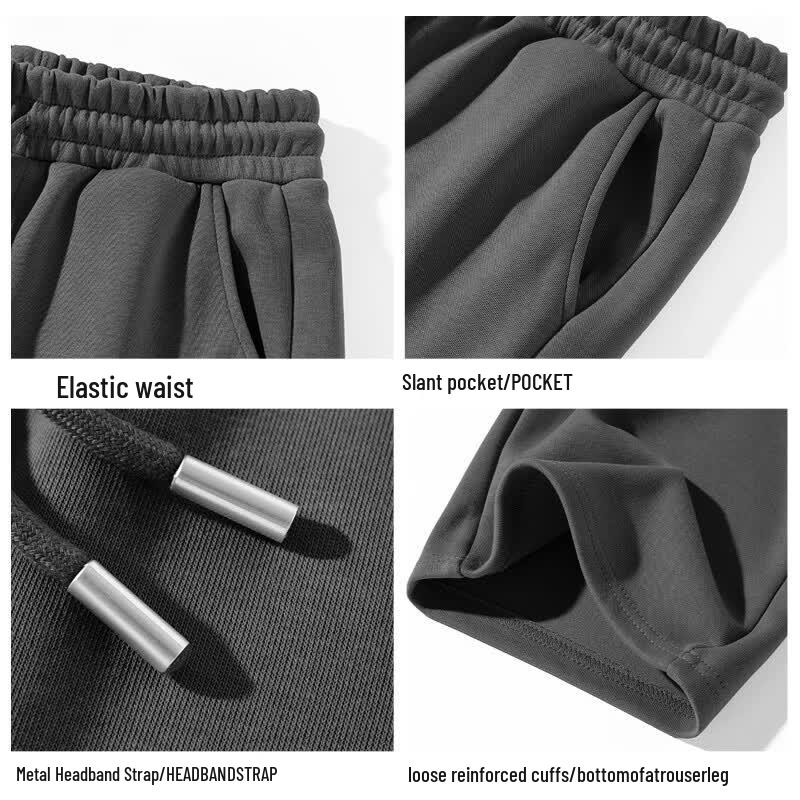 Baleno Men's Heavyweight Knit Wide-Leg Casual Pants