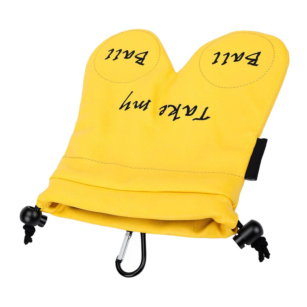 Club Ball Storage Pouch Pants Shaped Design Bag Water Proof PU Leather Hold Multiple Balls Adjustable Drawstring