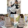Nylon Leopard Print Backpack For Women With Padded Straps Perfect For Casual Travel