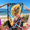 Plážová osuška s potiskem DRAGON BALL, Všestranná lehká savá plážová osuška pro bazén, surfování, jógu, koupelnu, Perfektní dárek k narozeninám nebo na dovolenou