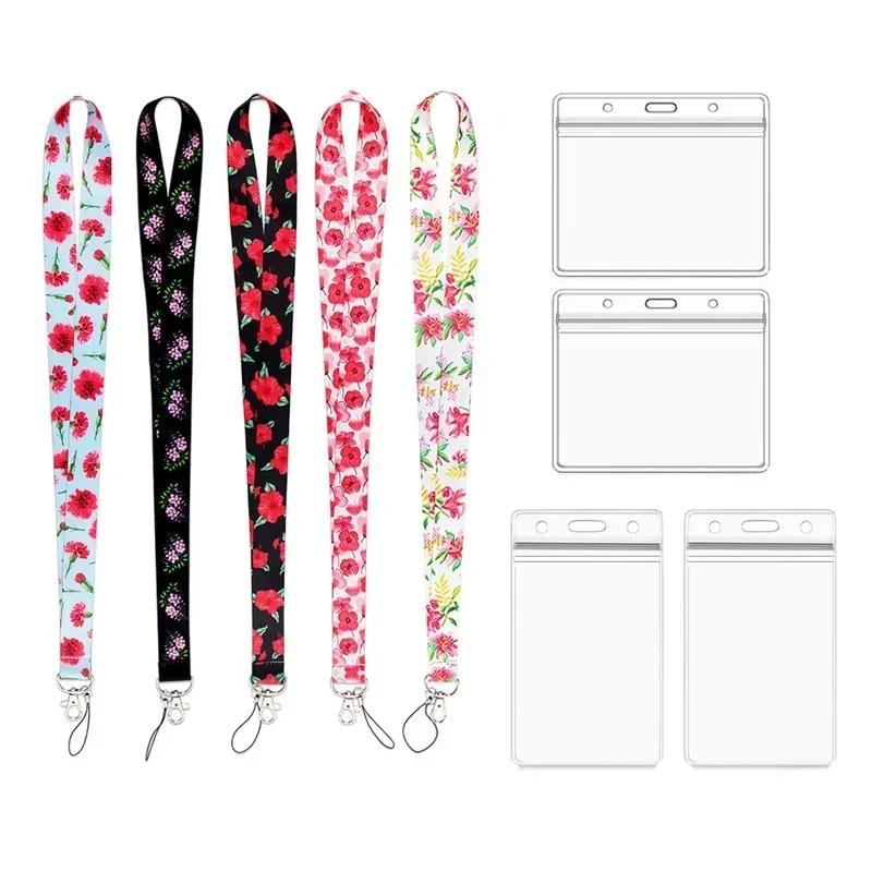 Mitarbeiter-Ausweis Namensschildhalter Halsband Lanyard Personal Arbeitsausweis Pass Zugang Studenten-Buskartenhülle Identifikationsschild-Clip