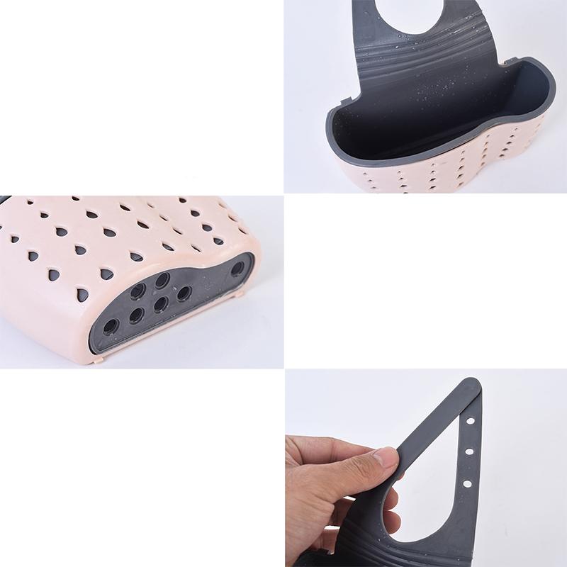 Kitchen Sink Holder Home Storage Drain Basket Adjustable Soap Sponge Shlf Hanging Drain Basket Bag Kitchen Accessories