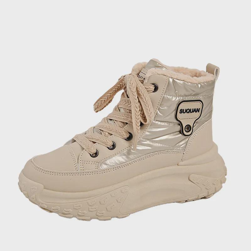 Women's 2024 Winter High-Top Casual Thick-Soled Velvet Boots K6719